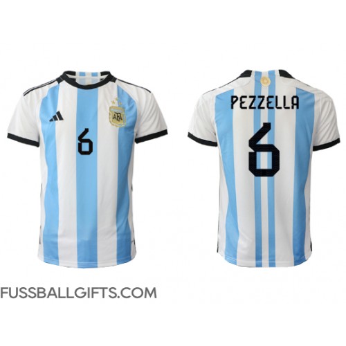 Argentinien German Pezzella #6 Fußballbekleidung Heimtrikot WM 2022 Kurzarm